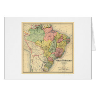 Cartão República do mapa 1892 de Brasil