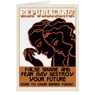 Cartão Republicanos! Vergonha e medo falsos [cartão]
