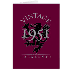 Cartão Reserva 1951 do vintage