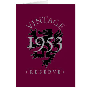 Cartão Reserva 1953 do vintage