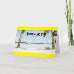 CARTÃO **RESERVA ESTE HAMMOCK** EI VOCÊ ESTÁ CANSADO