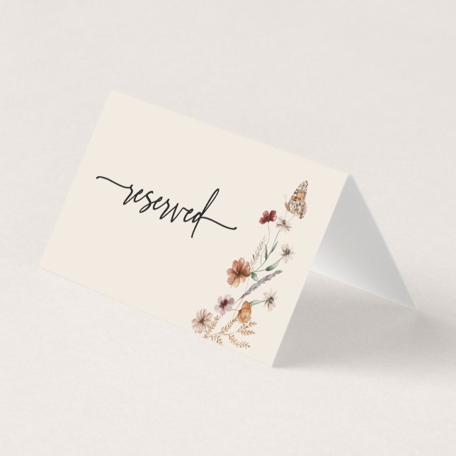 Cartão Reservado Boho Wedding (Frente)