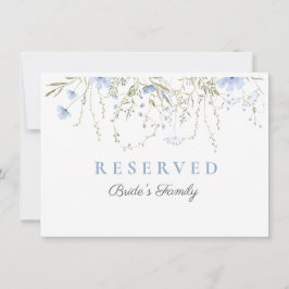 Cartão Reservado de Casamento de Azul-Vassoura-Vin