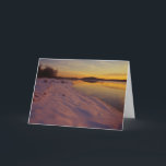 Cartão Reservatório de Quabbin do por do sol do inverno<br><div class="desc">Porta 35 do reservatório de Quabbin do por do sol do inverno</div>