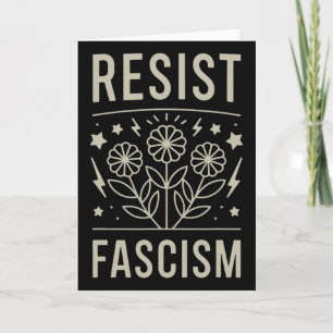 Cartão Resista ao Fascismo Protesto Trump Anti Trump 11