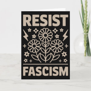 Cartão Resista ao Fascismo Protesto Trump Anti Trump 12 