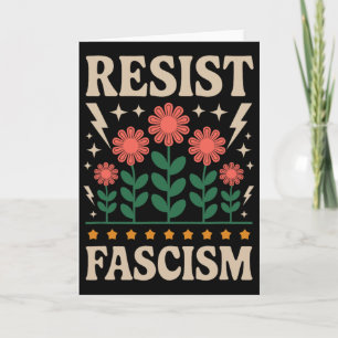 Cartão Resista ao Fascismo Protesto Trump Anti Trump 14
