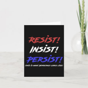 Cartão Resiste À Resistência - Isto É Democracia