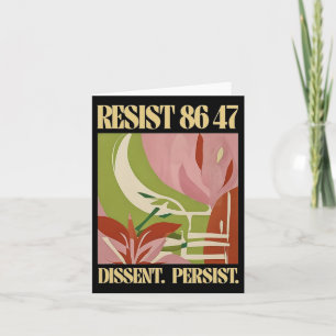 Cartão Resistência 8647 Discordância Persiste Anti-Trump