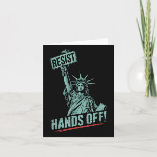 Cartão Resistência - Anti-Trump Mãos Da Estátua Da Liberd