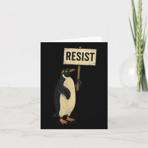 Cartão Resistência ao ativismo pinguim Design de gráfico 