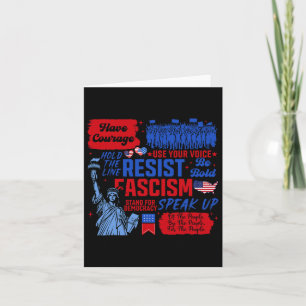 Cartão Resistência Ao Fascismo Estátua Ativista Liberal D