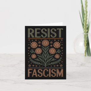 Cartão Resistência ao fascismo Protesto Trump Anti Trump