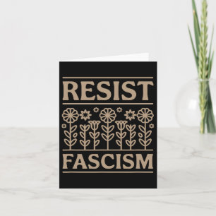 Cartão Resistência ao fascismo Protesto Trump Anti Trump