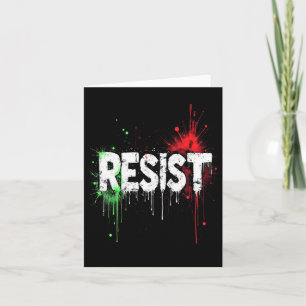 Cartão Resistência ao protesto político