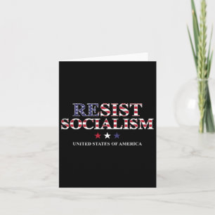 Cartão Resistência Ao Socialismo Estados Unidos Anti-Soc