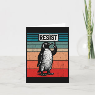 Cartão Resistência Aos Pinguins Contra Tarifas De Tremor