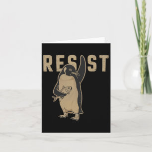 Cartão Resistência aos pinguins - Protesto contra pinguin