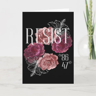 Cartão Resistência Floral Não É Meu Presidente 86 47 Anti