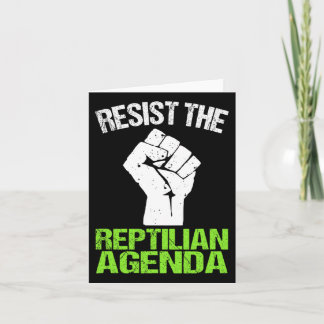 Cartão Resistir À Camisa Da Agenda Reptiliana T
