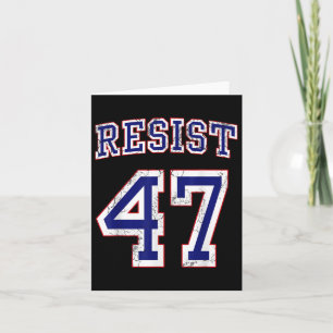 Cartão Resistir ao Trump 47 Gráfico Retrotraído