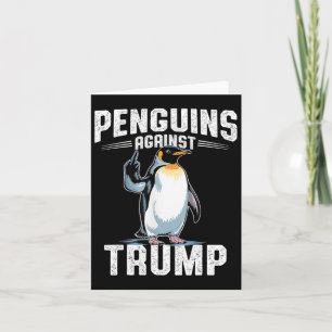 Cartão Resistir Pinguins Contra Trump - Tornar Imposto So