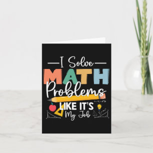 Cartão Resolvo problemas de matemática como se fosse meu