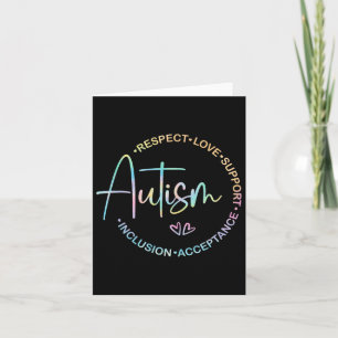Cartão Respeitar o amor apoiar a consciência do autismo M