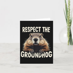 Cartão Respeite O Anim Do Dia De Marmota