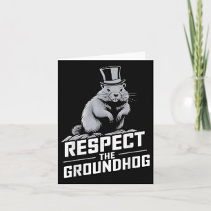 Cartão Respeite O Dia De Porco Terrestre No Groundhog _2