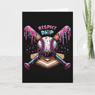 Cartão Respeite O Drip Bysebyll Home Plate Com Purpurina