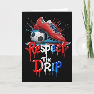 Cartão Respeite O Estilo de Rua de Grafite de Futebol Dri