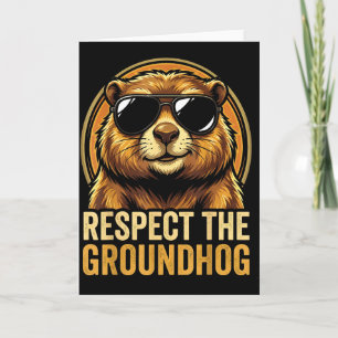 Cartão Respeite O Groundhog Dia Do Ground Hog 2026 