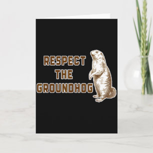 Cartão Respeite O Groundhog Imagem Engraçada De Marmota N