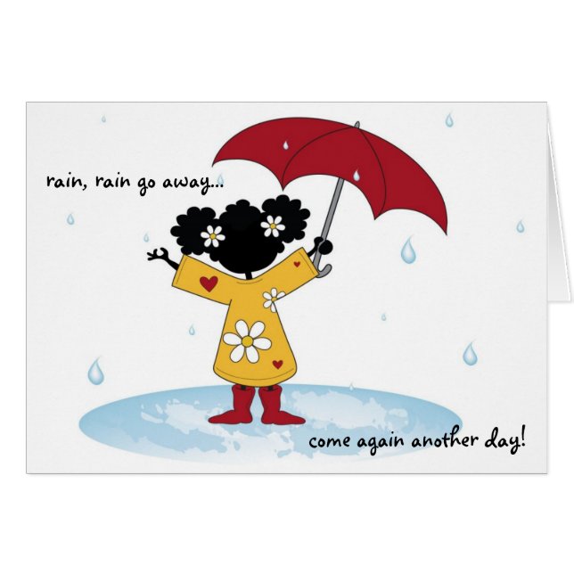 Cartão Respingo da chuva (Frente horizontal)