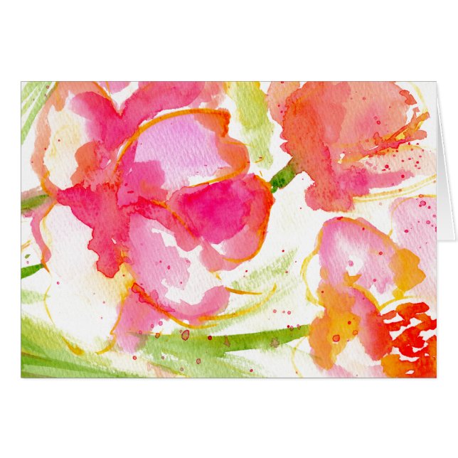 Cartão Respingo dos rosa (Frente Horizontal)