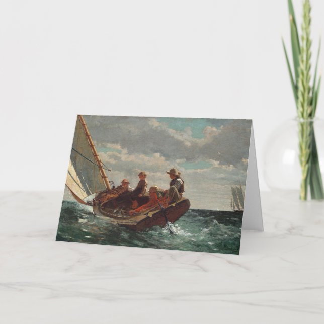 Cartão Respiração (Um Vento Justo) | Winslow Homer (Frente)