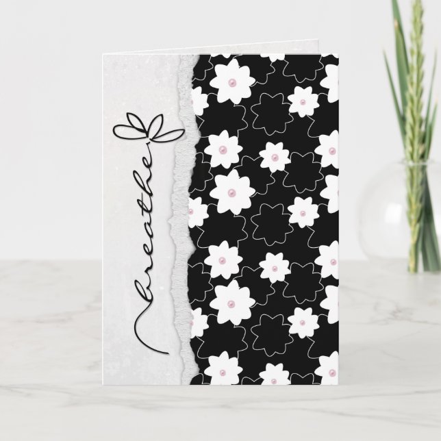 Cartão respirar flor da amizade (Frente)