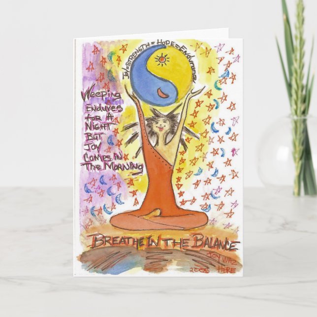 Cartão Respire no equilíbrio (Frente)