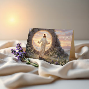 Cartão Ressurreição Pacífica de Jesus Cristo