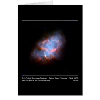 Cartão Resto do Supernova da nebulosa de caranguejo -