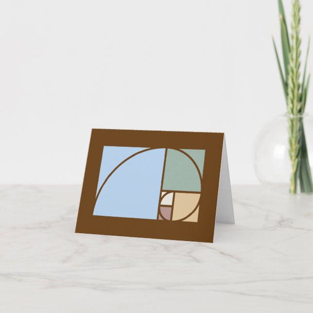 Cartão Retângulos de espiral e de proporção de ouro Fibre (Frente)