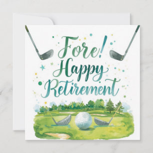 Cartão Retenção de Golfe com bola em verde