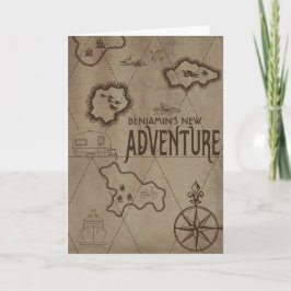 Cartão Retirar novos Parabéns do Mapa de Aventura