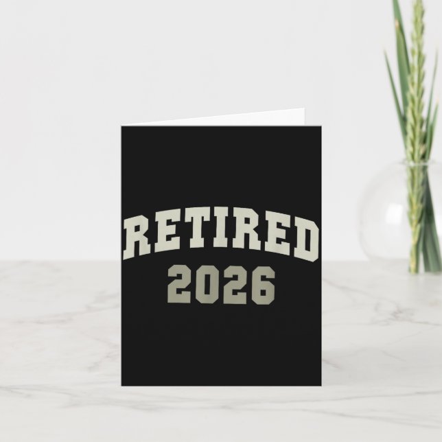 Cartão Retired 2026 University Retirement Dept Mother  (Frente)