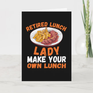 Cartão Retired Lunch Lady School Cafeteria
