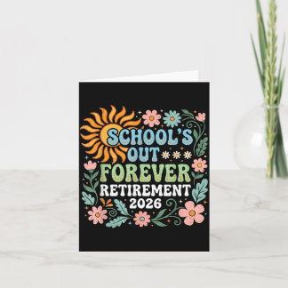 Cartão Retired Teacher 2026 Retired Life Teacher