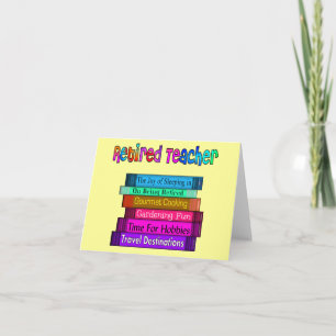 Cartão Retired Teacher Note Cards
