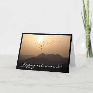 Cartão retiring view flock