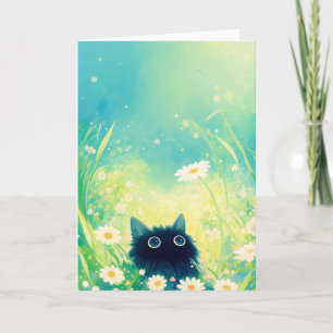 Cartão Retiro da Flor de Gatinho